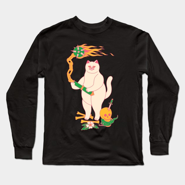 Fluffy's Flame Flail Long Sleeve T-Shirt by obinsun